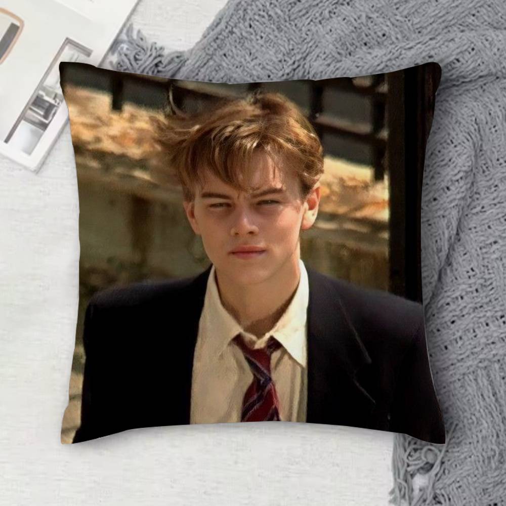 LLeonardo DiCaprio Doublesided Printed Square Decorative Cushion Cover for Sofa Living Room Home Decor