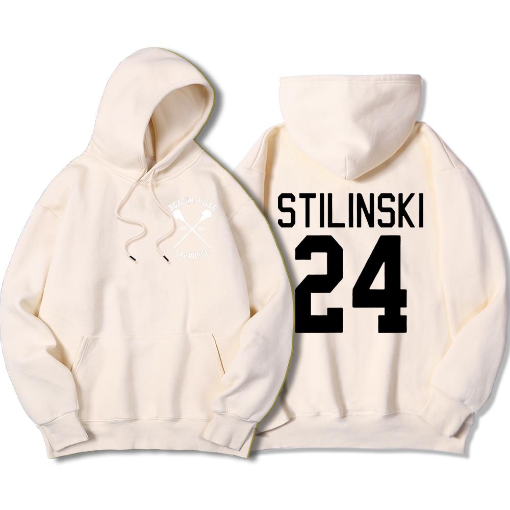 Осень/Зима Худи с принтом Stilinski 24 Мужская Хип-Хоп Уличная Толстовка С круглым вырезом Персонализированная Повседневная Мода Мужская Теплая Верхняя одежда