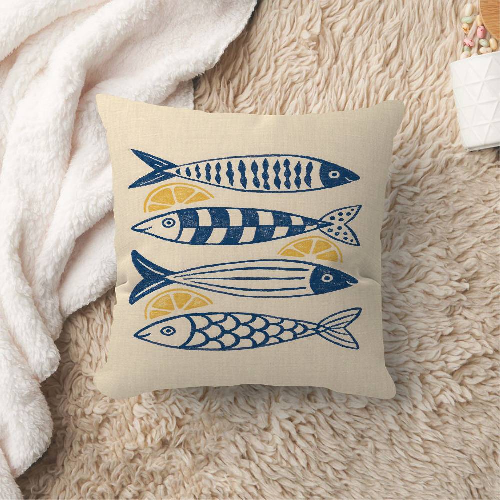 Colorful Sardine Lobster Fish Ocean Animal Pillow Anime Pillow Sofa Bed Head Pillow Cover Cushion Cover x cm Fashion