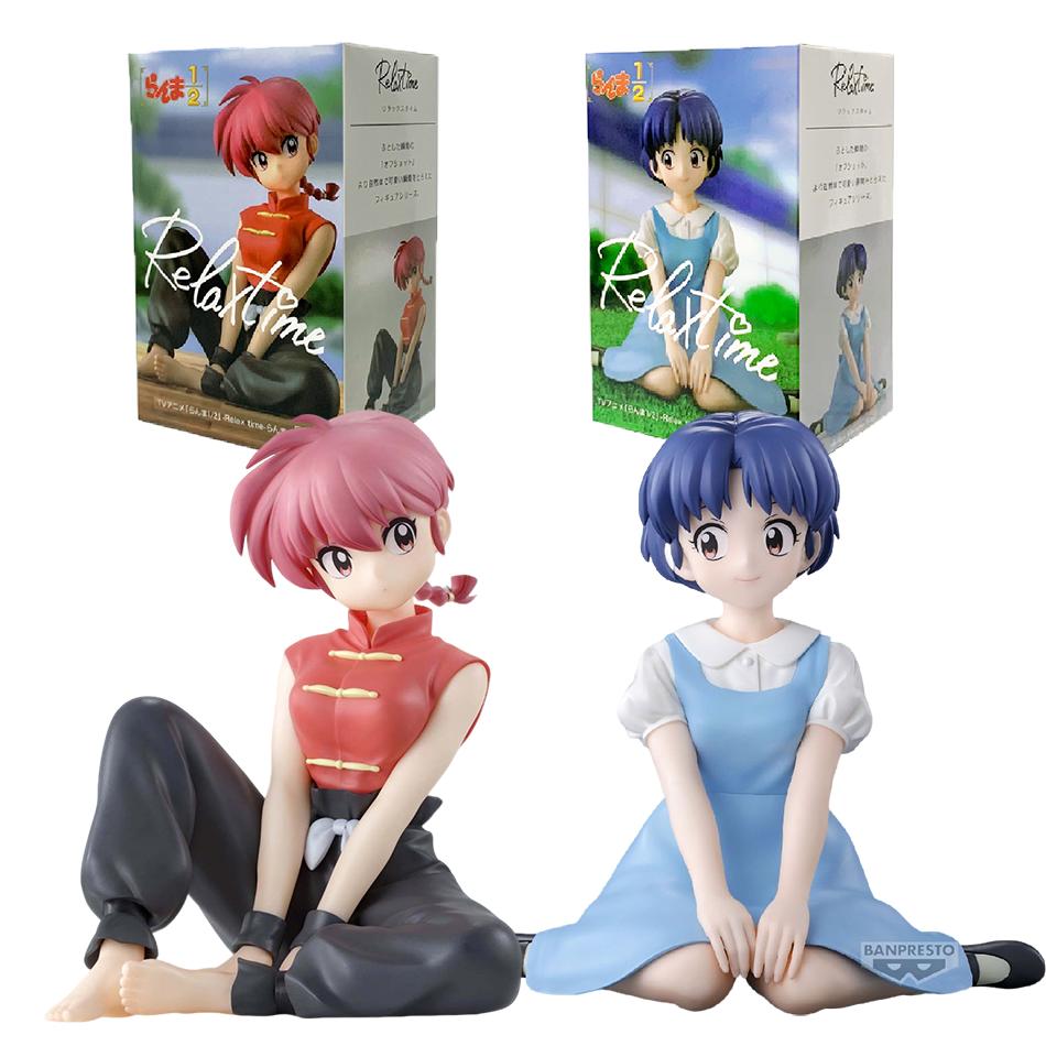 В наличии Оригинал BANDAINAMCO BANPRESTO Ranma 1/2 Relax Time Шампунь Тендо Аканэ Ранма ПВХ Фигурка Модель Коллекционная Фигурка Игрушка