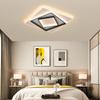 Светодиодная люстра для спальни, черно-белая квадратная современная потолочная лампа, чердак, гостиная, столовая