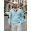 Men S Long Sleeve Pullover Knit Henley Shirt For Spring Autumn Casual