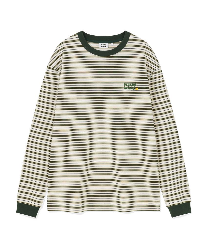 WACKY WILLY Striped Long Sleeve Green