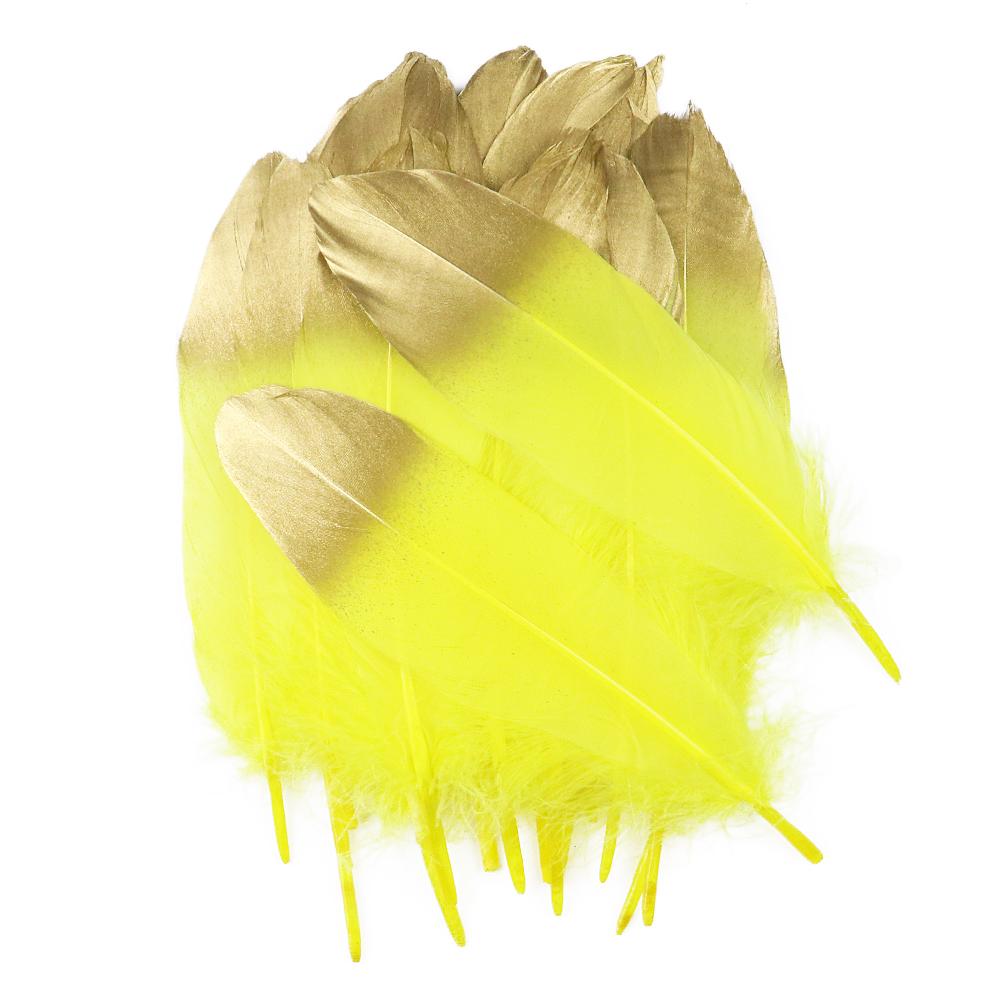 10/50pcs Gold White Goose Feathers Dyed Colorful Natural Gooset Plumes 15-20CM Costume Party Decor Feathers for Craft