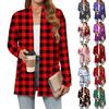 Women's Christmas Printed Lightweight Cardigan Long Sleeved Casual Loose Thin Fit With Pockets Cardigan Jacket