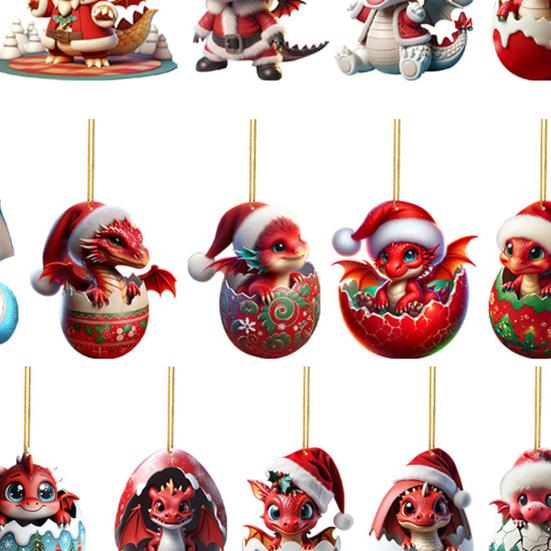 Рождественский адвент-календарь 2024 года на 24 дня с обратным отсчетом времени в виде мультяшного дракончика