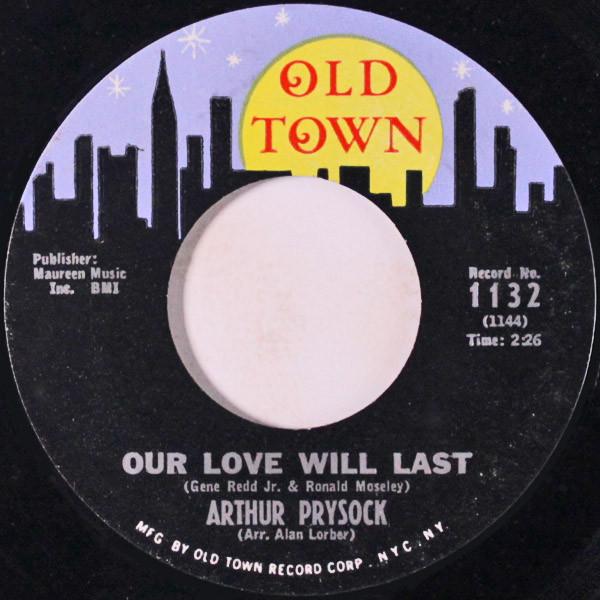 7-дюймовая пластинка ARTHUR PRYSOCK Our Love Will Last 1132 Old Town Record 1963 США Поп Б/у