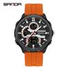 Электронные часы Мужские Двойной дисплей Циферблат 5 АТМ Водонепроницаемые Ночная подсветка Секундомер Многофункциональные Спортивные Электронные часы