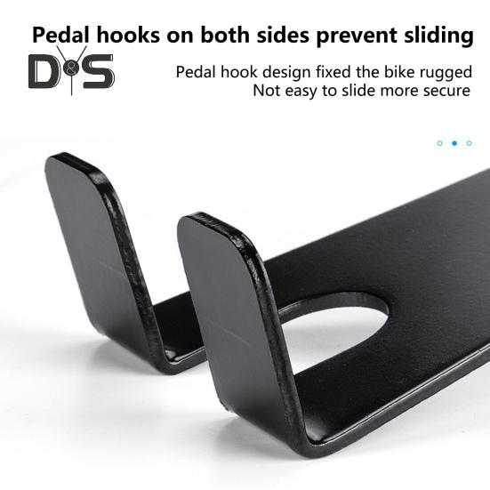 Настенное крепление для велосипеда, прочная металлическая горизонтальная вешалка для велосипеда, экономящая место, для дома, гаража, квартиры, горной дороги, настенная стойка для хранения велосипедов