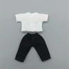 Fashion Doll Clothes T-shirt Mini Denim Trousers for 1/11 OB11/Obitsu11Dolls/1/12Bjd Doll