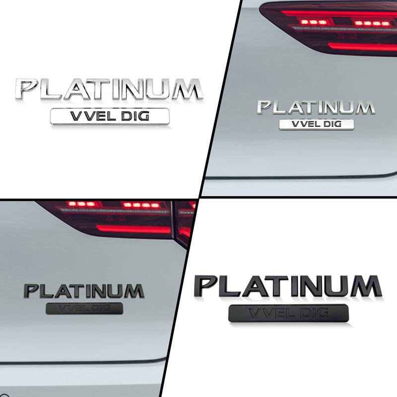PLATINUM VVEL DIG Trunk Decal Sticker Emblem Badge Styling Fender Logo For Patrol Armada Y62 2013-2017