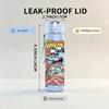 1PC Graffiti Monster Character 750ml Color Plastic Sports Water Bottle Leakproof Flip Straw Lid Suitable for Sports Office Home Use