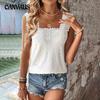 Summer Women's Square Neck Lace Sleeveless Vest Top
