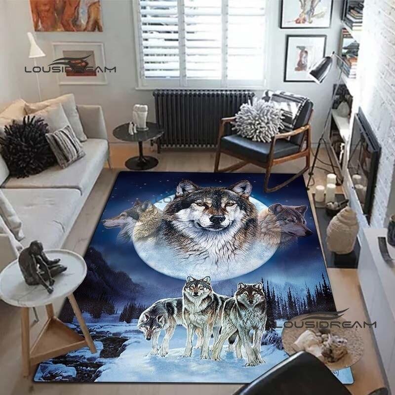Волк искусство ковры и ковер 3D печать ковер с изображением животных напольный коврик для гостиной спальни большой площади мягкий ковер ковер для детской комнаты
