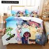 3D Kawaii Cartoons Bed Sheet Keroro Frog Bedding Set Single Twin Full Queen King Size Bed Set Adult Kid Bedroom Duvet Cover Sets