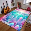 "Underwater Paradise with Coral & Jellyfish" Patterned Carpet a Non Slip Rug Suitable for All Seasons and Any Setting, Gift