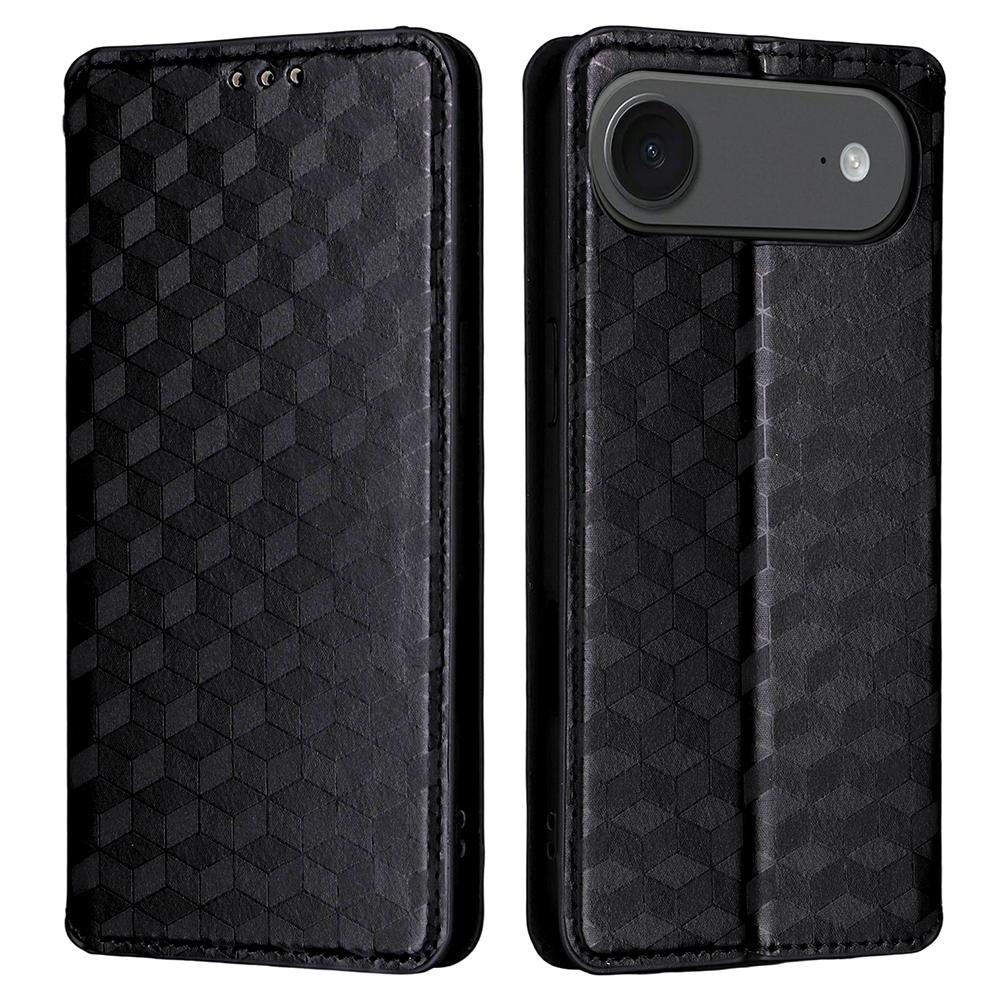 For iPhone Air Case Wallet Rhombus Imprinted Leather Phone Cover
