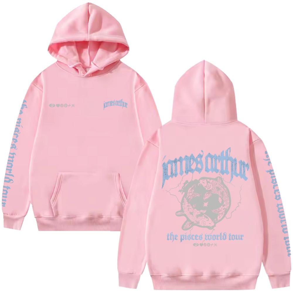 Винтажная толстовка Рыбы Мерч Джеймса Артура Свитшот Y2K Харадзюку Повседневный Хип-Хоп Уличная одежда Женская Мужская Мода High Street Пуловер
