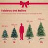 Sapin de Noël Artificiel - CREHOM - 220 cm - Vert Foncé - Support Stable - Intérieur