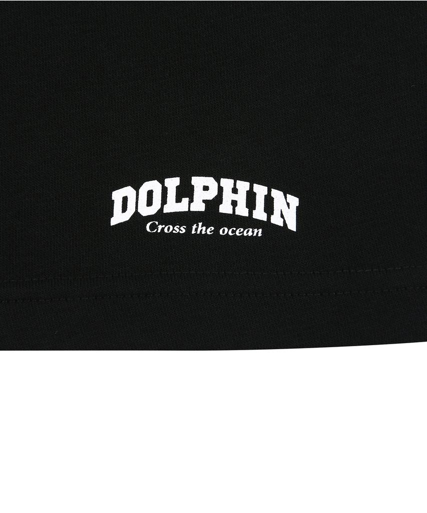 DOLPHIN WAVE APPAREL Dolphin Silicone Arch Logo Single-Pleat Shorts Black