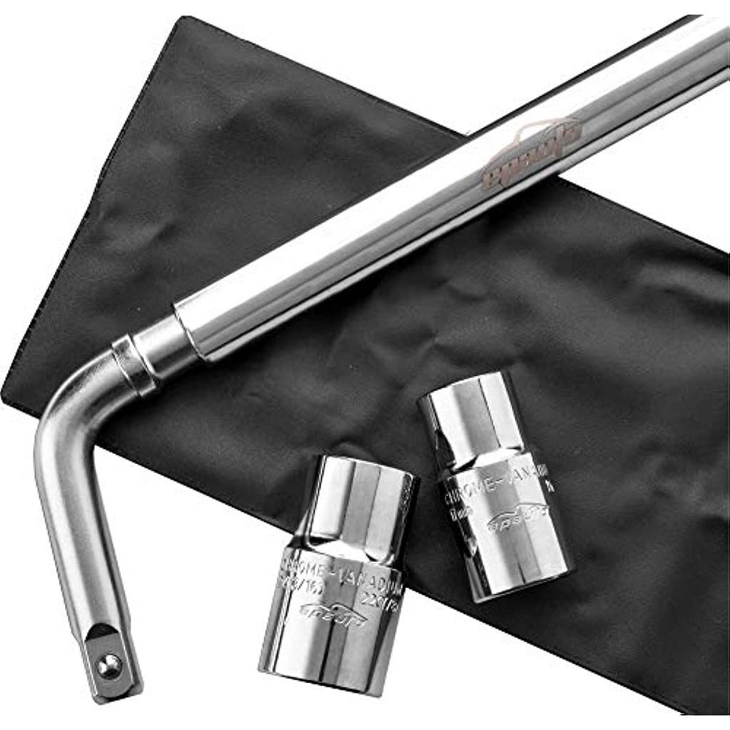 Ключ с телескопической проушиной Колесный ключ с головками CR-V (17/19 21/22 мм)