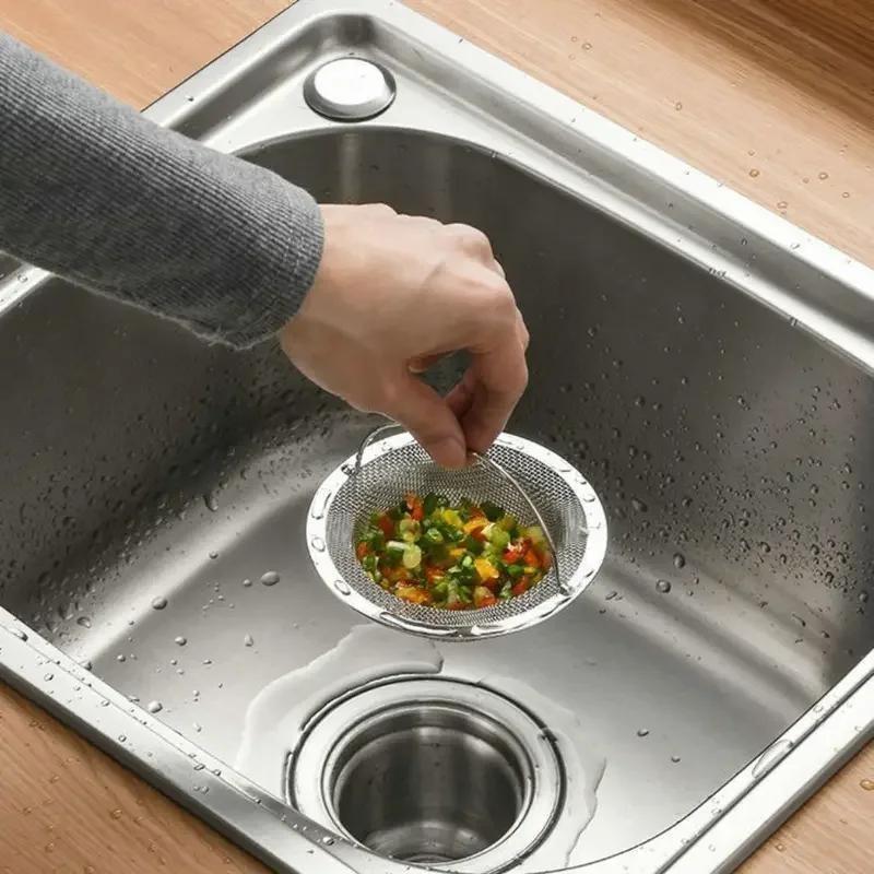 4Pcs Stainless Steel Kitchen Sink Filter Garbage Food Residue/Hair Catcher Keep Your Bathtub