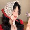 Винтажный цветочный платок на голову женская бандана повязка на голову заколки для волос головные уборы летние для путешествий пляжа аксессуары для волос
