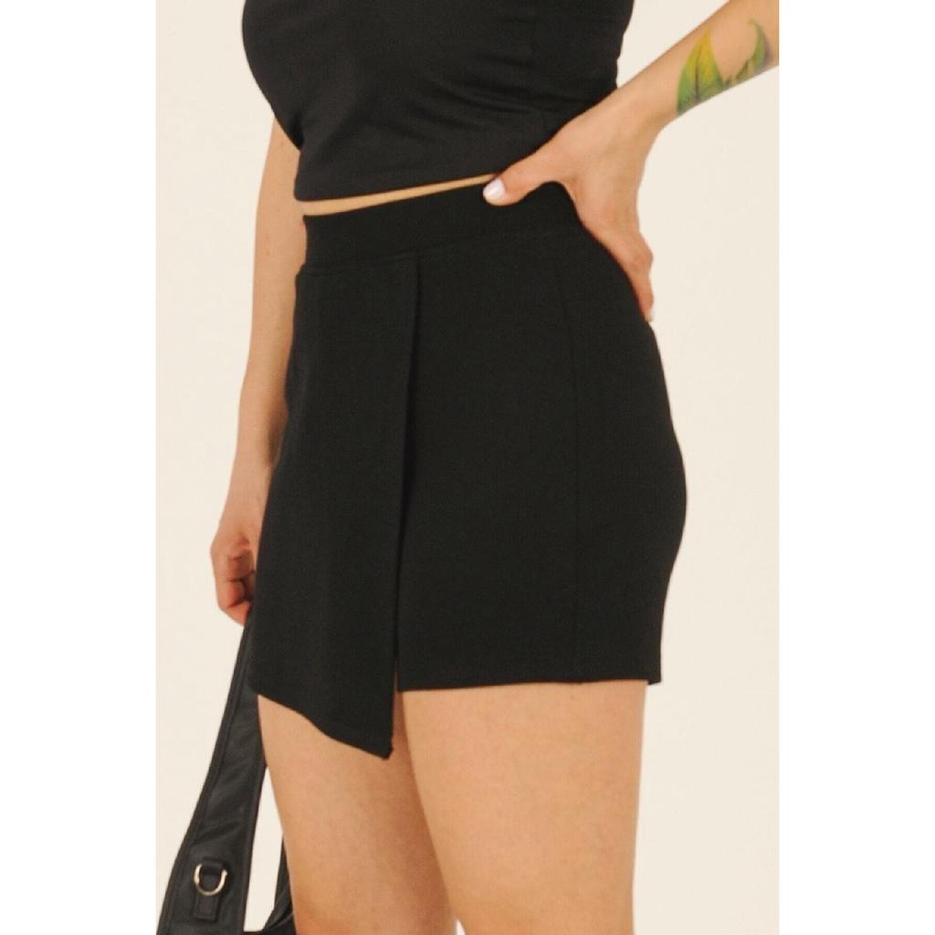 Женская черная юбка-карандаш миди