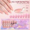 150pcs Nude Color Ballet Wearable Fake Nail Tips Full Cover Artificial Fingernails Multi-size Press On Nails Reusable Nail DIY Accessories