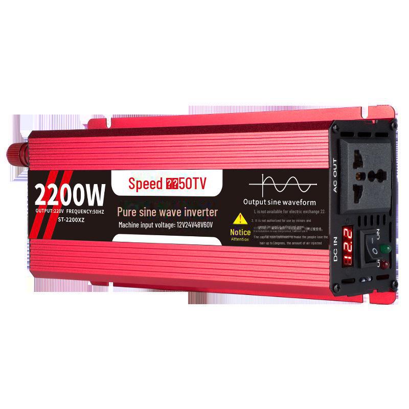 «Инвертор постоянного тока 12 В/24 В с чистым синусоидальным сигналом для хранения энергии для дома, автомобиля и грузовика»