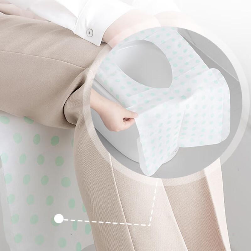 Disposable Toilet Seat Covers, Fully Enclosed Double-Layer Enlarged And Extended Toilet Seat Covers, Individually Wrapped Non-Woven Fabric, Pack of 5