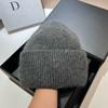 [Rabbit Fur] Min Thickened And Enlarged Double-Folded Edge Small Knitted Hat Winter Warm Plush Hat
