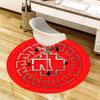 1pc Circular Maze Pattern Round carpet, Made of Polyester,Perfect for Decorating Office Chairs, Living Rooms,Vibrant Decorative Rug