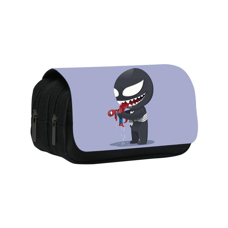 Marvel Venom Print Double Layer Stationery Storage Bag For Middle School Students