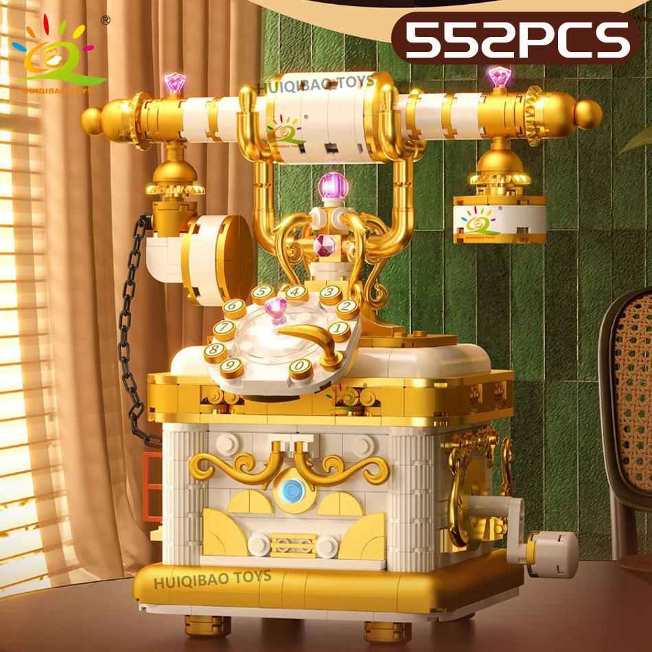 Нетоксичный Moc Винтажная Камера Кофемашина Модель Строительные Блоки Diy Телефон Проектор Украшение Кирпичи Игрушки Для Взрослых Подарок