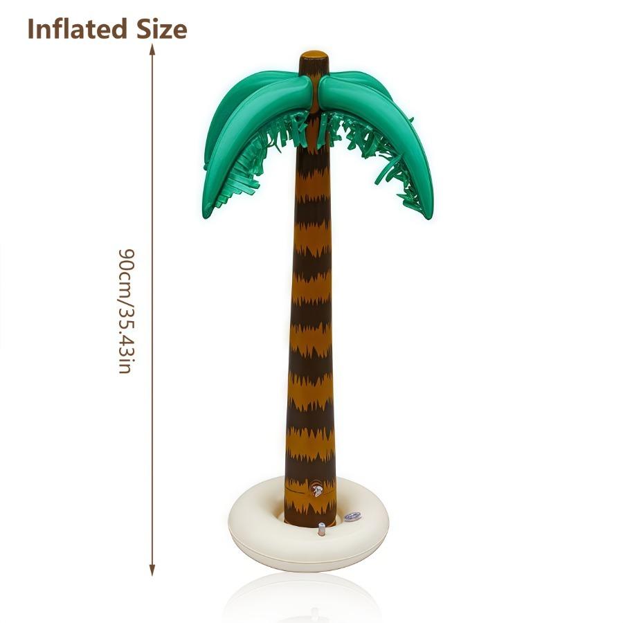 34.3-inch Inflatable Coconut Tree PVC Decoration Beach Themed Swimming Pool Party Decoration Outdoor Portable Party Supplies