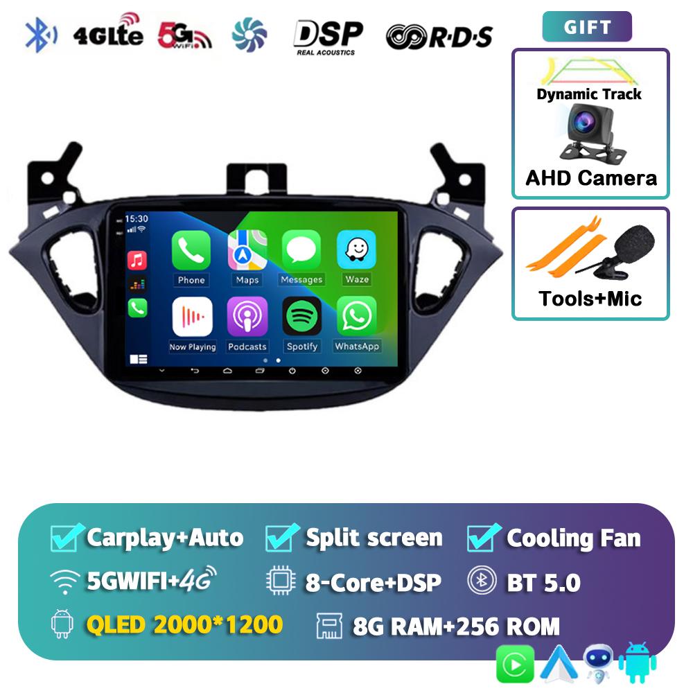 Android 14 Carplay Auto для Opel Corsa 2015-2019 для Opel Adam 2013-2016 автомобильный радиоприемник GPS мультимедийный проигрыватель DSP стерео 2din 2 Din