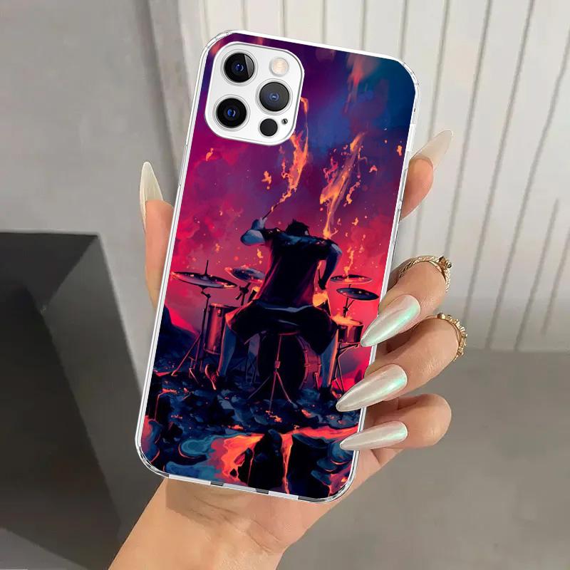Чехол для телефона Музыкальный инструмент Барабан Рок для Iphone 17 Air 16 15 Plus 14 13 Mini 12 11 Pro Max 16E 7 8 SE 2020 Мягкий Funda Принт S