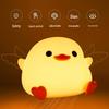 Doudou Duck Silicone Night Light: Rechargeable, Warm Sensor Lamp for Bedside and Night Use