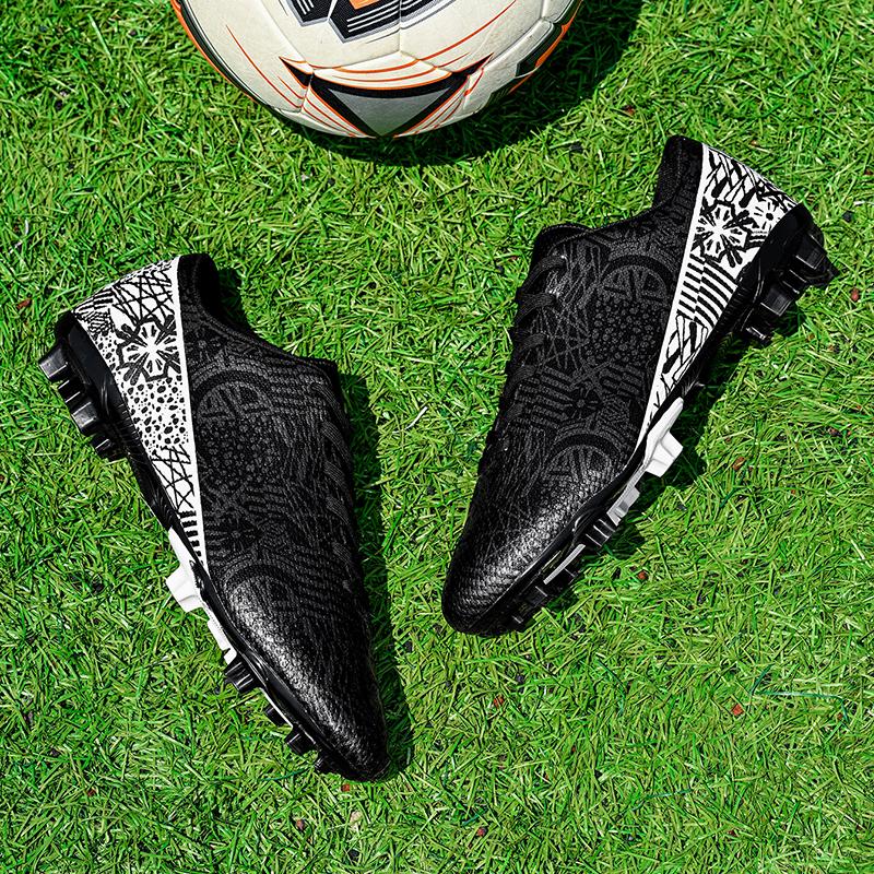 Мужские низкие футбольные бутсы большого размера с длинными шипами, нескользящие, износостойкие, TPR, искусственный газон, детские футбольные бутсы с длинными шипами