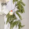 Рождественская гирлянда из искусственной зелени, гирлянда из лозы, зимнее украшение из искусственной сосновой лозы для каминной полки, лестницы, стола, декор