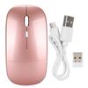 HXSJ M80 2.4G Эргономичная беспроводная перезаряжаемая бесшумная мышь с USB-приемником (Розовое золото)