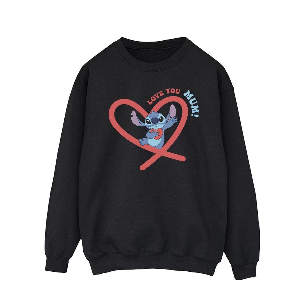 Disney Mens Lilo & Stitch Love You Mum Sweatshirt