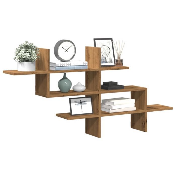 VidaXL Wall Shelf Artisan Oak 124.5x18x60.5 Cm Engineered Wood 853271