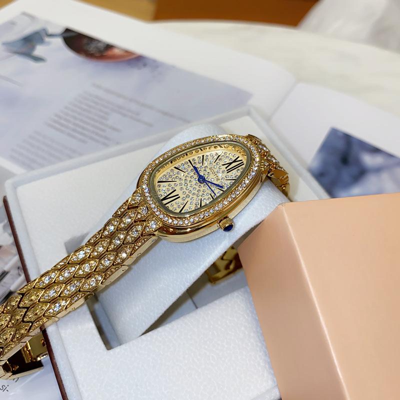Snake Watch Snake Head Women'S Watch Gypsy Star With Diamonds And Steel Belt Supply Exquisite High-End Waterproof Women'S Watch