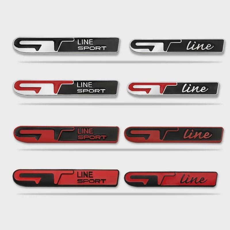 3D Metal GT LINE SPORT Logo Car Rear Trunk Fender Emblem Badge Sticker