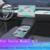 Для Tesla Model 3 Y Автомобиль Полный комплект Салон Пленка Экран Навигации Защитная Наклейка Панель Переключения Передач TPU Прозрачная Антицарапная Пленка