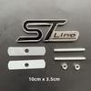3D Metal Logo ST Line Badge Car Trunk Front Grill Emblem For Ford Focus MK4 PUMA Mondeo Kuga Fiesta ST Line Sticker Accessories ws7