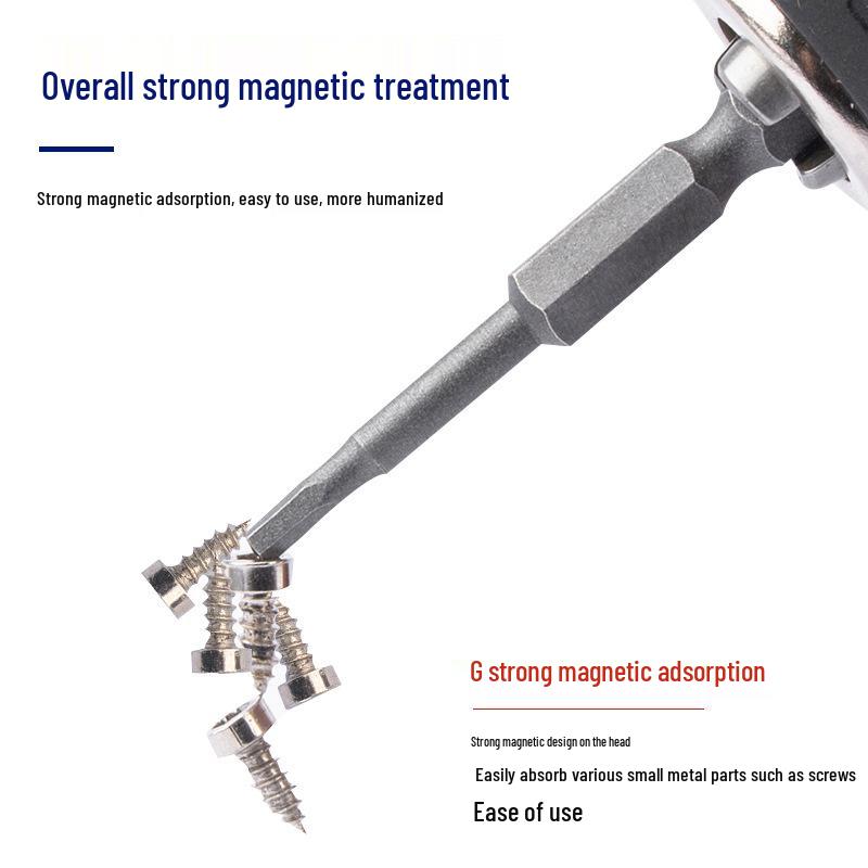 Набор звёздообразных бит с шестигранным хвостовиком: Магнитная отвертка и набор сверл высокой твердости