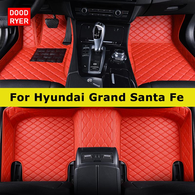 DOODRYER Custom Car Floor Mats For Hyundai Grand Santa Fe Auto Carpets Foot Coche Accessorie
